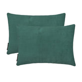 Teal Green Velvet Dream Lumbar Pillow Cover