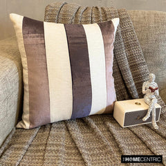 Velvet Band Aubergine - Aubergine Velvet Throw Pillow Cover