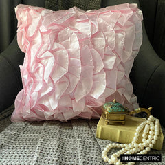 Vintage Soft Pink - Soft Pink Satin Throw Pillow Cover