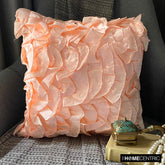 Vintage Peach Sorbet - Peach Satin Throw Pillow Cover