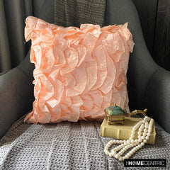 Vintage Peach Sorbet - Peach Satin Throw Pillow Cover
