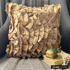 Vintage Affair - Brown Satin Throw Pillow Cover
