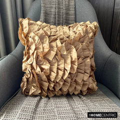 Vintage Affair - Brown Satin Throw Pillow Cover