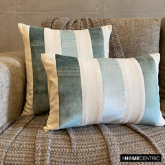 Velvet Band Ice - Blue Velvet Throw Pillow Cover