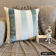 Velvet Band Ice - Blue Velvet Throw Pillow Cover