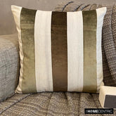 Velvet Band Earthy - Brown Velvet Throw Pillow Cover