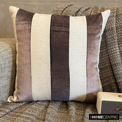 Velvet Band Aubergine - Aubergine Velvet Throw Pillow Cover