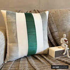 Velvet Band Emerald - Emerald Green Velvet Decorative Euro Sham