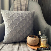 Enchanted Gray - Gray Velvet Throw Pillow Cover