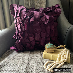 Vintage Violet - Violet Satin Throw Pillow Cover