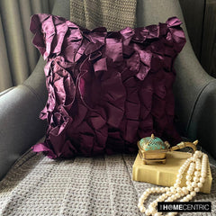 Vintage Violet - Violet Satin Throw Pillow Cover