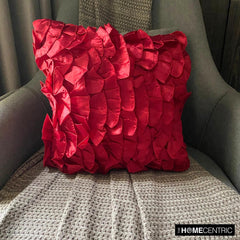 Vintage Rubys - Ruby Red Satin Decorative Euro Sham