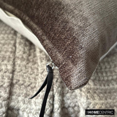 Velvet Brown Jules - Brown Velvet Throw Pillow Cover