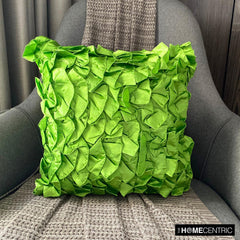 Vintage Clover Green - Clover Green Satin Throw Pillow Cover