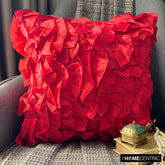 Vintage Reds - Red Satin Throw Pillow Cover