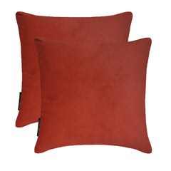 Dark Rust Plain Velvet Throw Pillow Cover - Dark Rust Velvet