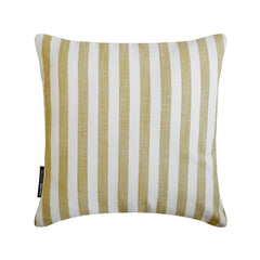 Ochre Cotton Throw Pillow Cover - Stripe Plush Ochre