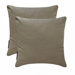 Taupe Plain Velvet Throw Pillow Cover - Taupe Velvet