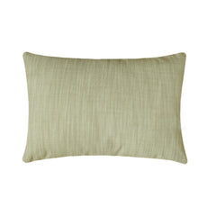 Green Cotton Lumbar Pillow Cover - Grid Loom Green