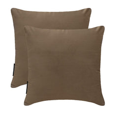 Mocha Brown Plain Velvet Throw Pillow Cover - Mocha Brown Velvet