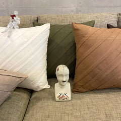 Contemporary Olive - Olive Green Faux Suede Throw Pillow Cover