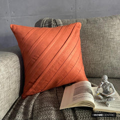 Contemporary Rust - Rust Faux Suede Decorative Euro Sham