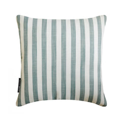 Aqua Cotton Throw Pillow Cover - Stripe Plush Aqua