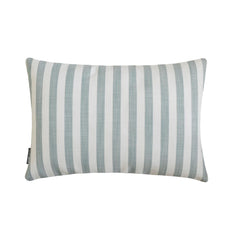 Aqua Cotton Lumbar Pillow Cover - Lush Lines Aqua