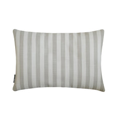 Beige Cotton Lumbar Pillow Cover - Lush Lines Beige