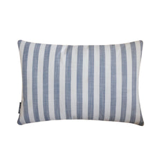 Blue Cotton Lumbar Pillow Cover - Lush Lines Blue