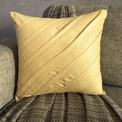 Contemporary Maple Butter - Butter Yellow Faux Suede Throw Pillow Cover