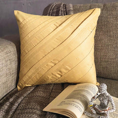 Contemporary Maple Butter - Butter Yellow Faux Suede Throw Pillow Cover