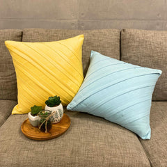 Contemporary Light Sea Blue - Sea Blue Faux Suede Throw Pillow Cover