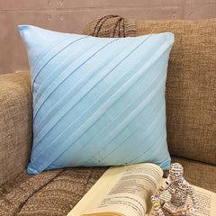 Contemporary Light Sea Blue - Sea Blue Faux Suede Throw Pillow Cover