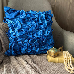 Vintage Blues - Blue Satin Decorative Euro Sham