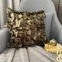 Vintage Olives - Olive Green Satin Throw Pillow Cover
