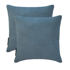 Dusty Blue Plain Velvet Throw Pillow Cover - Dusty Blue Velvet