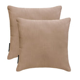 Peach Beige Slub Satin Throw Pillow Cover
