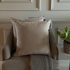 Fawn Plain Velvet Throw Pillow Cover - Fawn Velvet