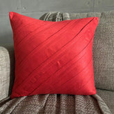 Contemporary Red - Red Faux Suede Throw Pillow Cover