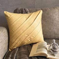 Contemporary Maple Butter - Butter Yellow Faux Suede Throw Pillow Cover
