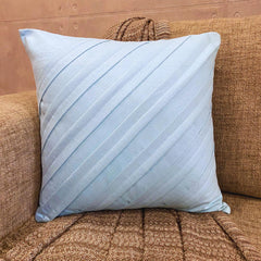 Contemporary Light Sea Blue - Sea Blue Faux Suede Throw Pillow Cover