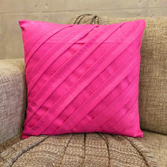 Contemporary Fuchsia - Fuchsia Pink Faux Suede Throw Pillow Cover