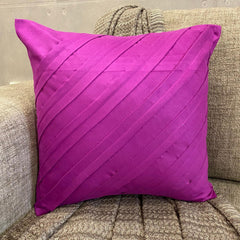 Contemporary Fandango - Fandango Pink Faux Suede Throw Pillow Cover