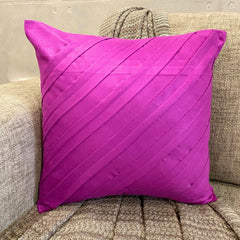 Contemporary Fandango - Fandango Pink Faux Suede Throw Pillow Cover