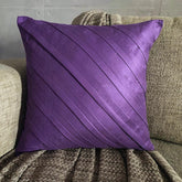 Contemporary Purple - Purple Faux Suede Throw Pillow Cover