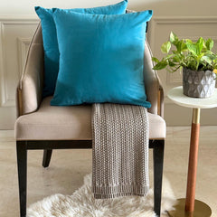 Turquoise Velvet Throw Pillow Cover