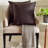 Dark Brown Velvet Throw Pillow Cover
