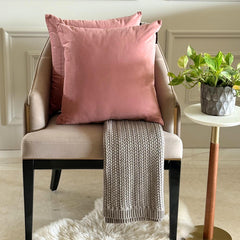Blush Pink Velvet Throw Pillow Cover