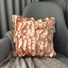 Vintage Peach - Beige Satin Decorative Euro Sham